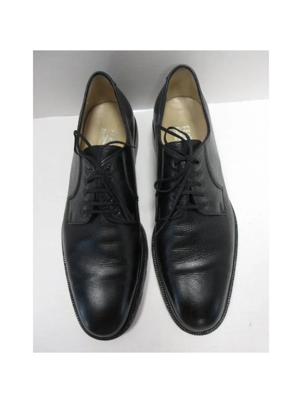Salvatore Ferragamo Shoes 11 D Derby Leather Lug Sole Made In Italy